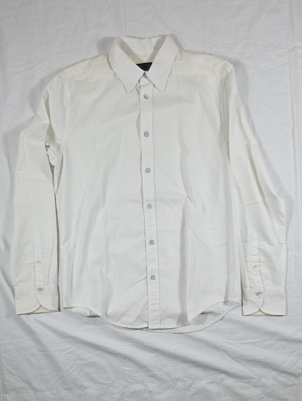 rag & bone Men's White Button-Down Dress Shirt